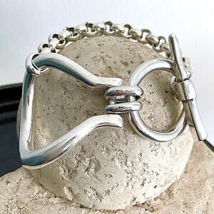 Stainless Steel Wrap Chain Link Bracelet Statement Bracelet Handmade Unique